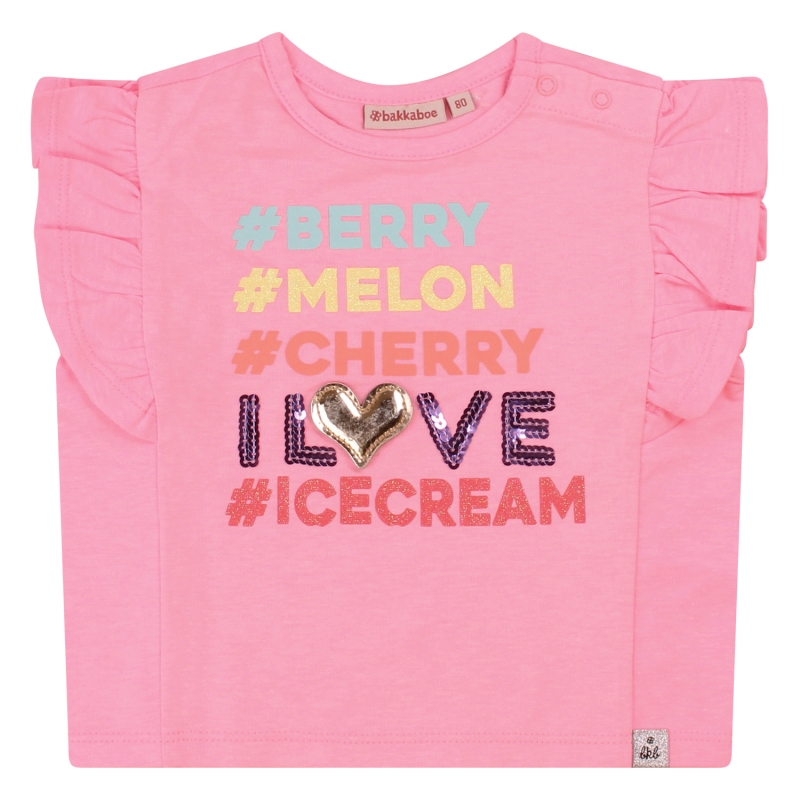 Bakkaboe 3215605 Z10145 t-shirts korte mouw Rose fel