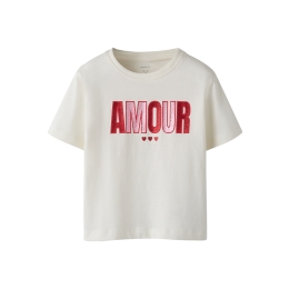 name it NMFBLOVE SS NREG TOP BOX baby meisjes T-shirt km White