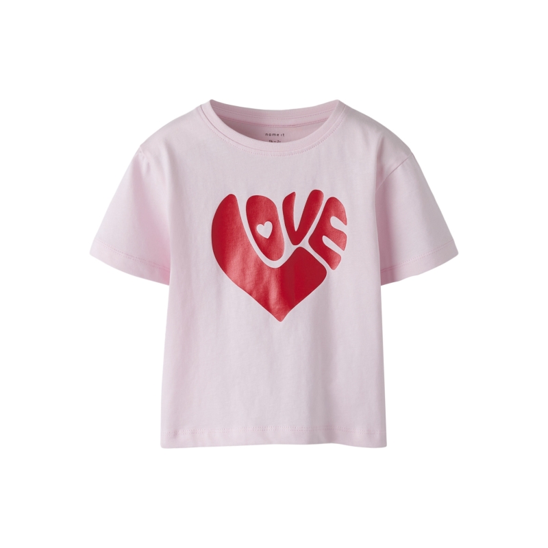 name it NMFBLOVE SS NREG TOP BOX t-shirts korte mouw Purple