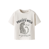 name it NMFBEARTA SS TOP BOX t-shirts korte mouw White