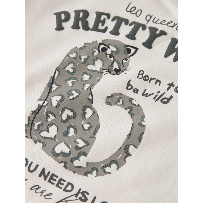 name it NMFBEARTA SS TOP BOX t-shirts korte mouw White