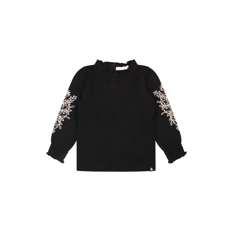 Bakkaboe Olivia baby W10238 t-shirts lange mouw Zwart