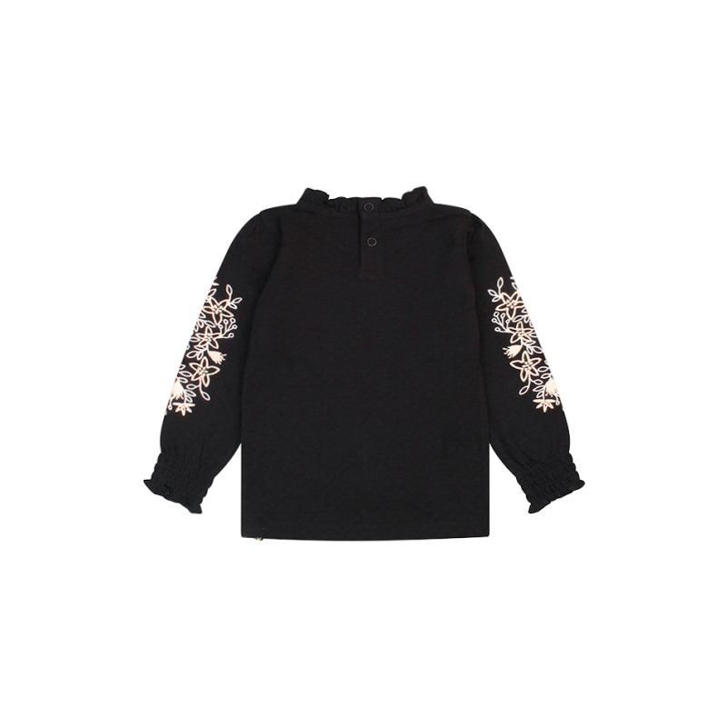 Bakkaboe Olivia baby W10238 t-shirts lange mouw Zwart