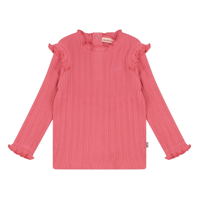 Bakkaboe 3215609 Z10163 t-shirts lange mouw Rood licht