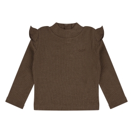 Bakkaboe 3315600 W20170 baby meisjes T-shirts lange mouwen Bruin donker