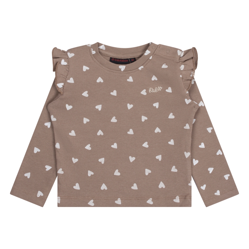 Bakkaboe 3315602 W20172 t-shirts lange mouw Taupe