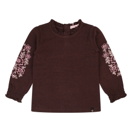 Bakkaboe Olivia baby W20243 baby meisjes T-shirt lm Bruin donker