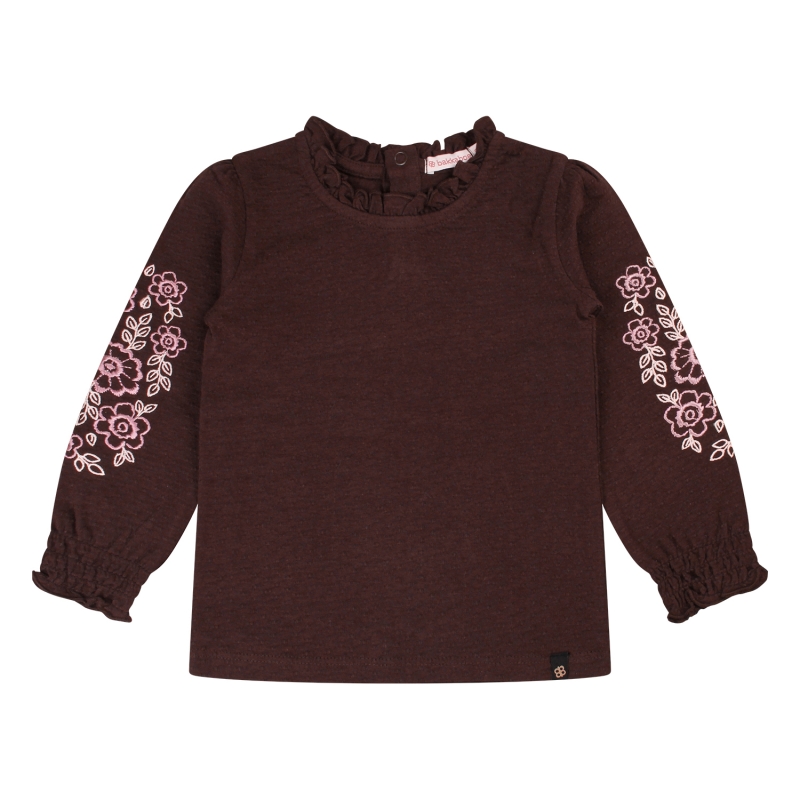 Bakkaboe Olivia baby W20243 t-shirts lange mouw Bruin donker