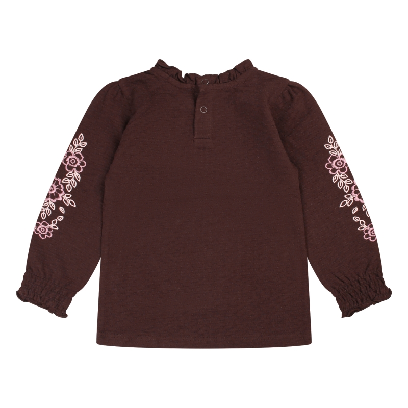 Bakkaboe Olivia baby W20243 t-shirts lange mouw Bruin donker