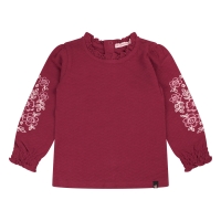 Bakkaboe Olivia baby W20243 t-shirts lange mouw Wijnrood