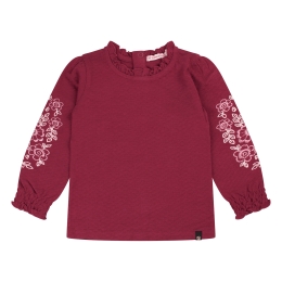 Bakkaboe Olivia baby W20243 baby meisjes T-shirt lm Wijnrood