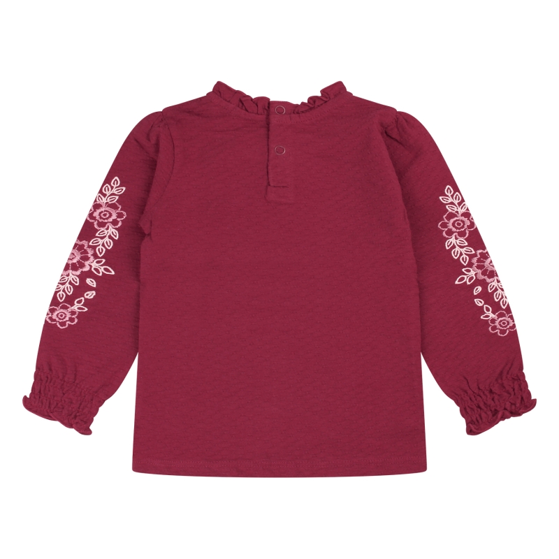 Bakkaboe Olivia baby W20243 t-shirts lange mouw Wijnrood