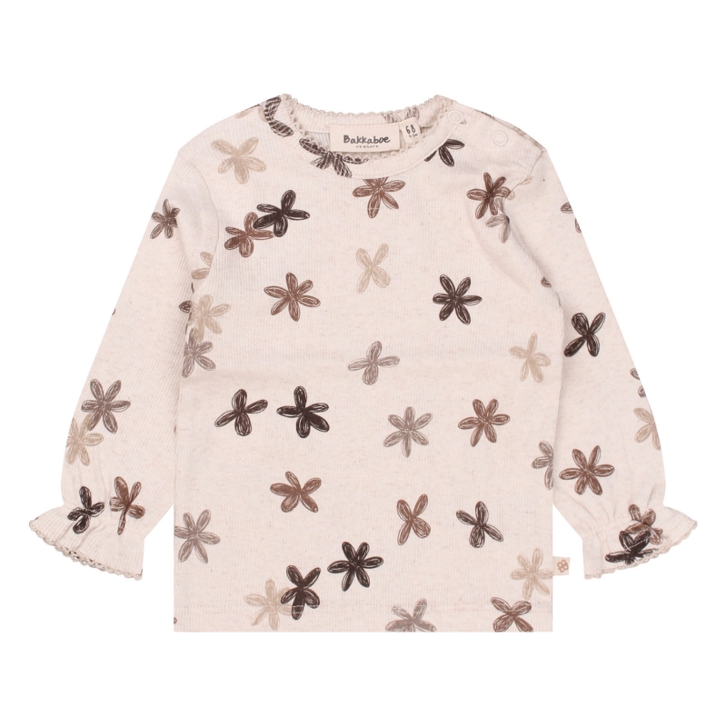 bakkaboe newborn 3316600 W20291 t-shirts lange mouw Ecru melee