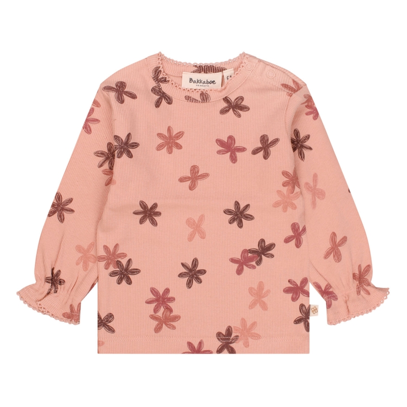 bakkaboe newborn 3316600 W20291 t-shirts lange mouw Peach