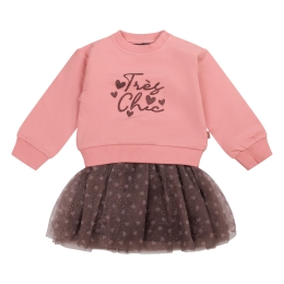 Bakkaboe 3315701 W20157 baby meisjes jurk Perzik