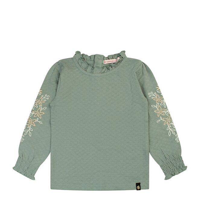 Bakkaboe Bakkaboe Olivia baby W10238 Groen chinois green Bakkaboe Olivia baby W10238 Baby meisjes T-shirt lm Groen bestel je online bij www.bertusmode.nl/