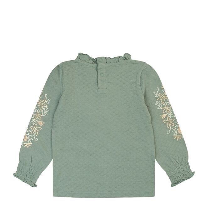 Bakkaboe Bakkaboe Olivia baby W10238 Groen chinois green Bakkaboe Olivia baby W10238 Baby meisjes T-shirt lm Groen bestel je online bij www.bertusmode.nl/