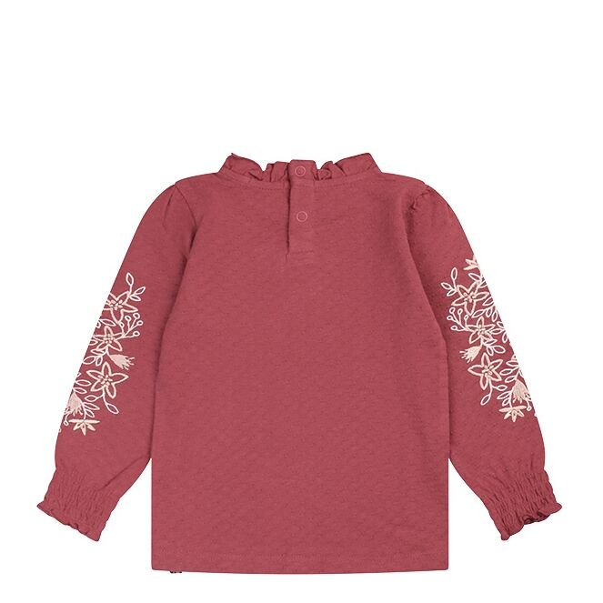 Bakkaboe Bakkaboe Olivia baby W10238 Roze earth red Bakkaboe Olivia baby W10238 Baby meisjes T-shirt lm Roze bestel je online bij www.bertusmode.nl/