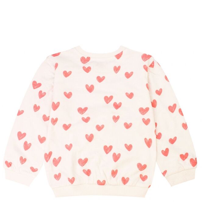 Bakkaboe Bakkaboe Luna Z10391 Beige egret Bakkaboe Luna Z10391 Baby meisjes sweatshirt Beige bestel je online bij www.bertusmode.nl/