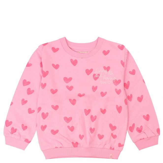 Bakkaboe Bakkaboe Luna Z10391 Roze pink Bakkaboe Luna Z10391 Baby meisjes sweatshirt Roze bestel je online bij www.bertusmode.nl/