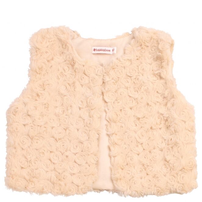 Bakkaboe Bakkaboe Livy baby W10354 Beige sandshell Bakkaboe Livy baby W10354 Baby meisjes gilet/hesje Beige bestel je online bij www.bertusmode.nl/