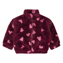 Bakkaboe Fenda baby W20261 baby meisjes denim jack Wijnrood