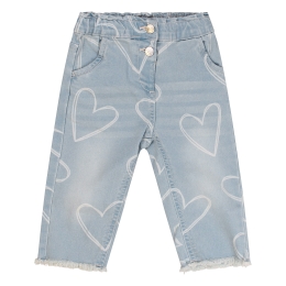 Bakkaboe Ava Z10388 baby meisjes lange broek Denim licht gebleekt
