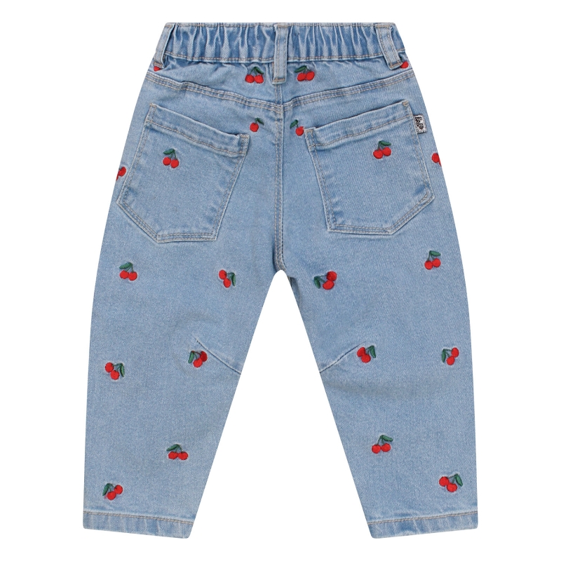 Bakkaboe 3215202 Z10038 lange broeken Denim licht gebleekt