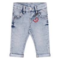 Bakkaboe 5063312BG Z10615 lange broeken Denim licht gebleekt