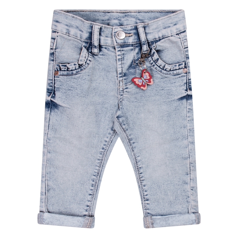 Bakkaboe 5063312BG Z10615 lange broeken Denim licht gebleekt