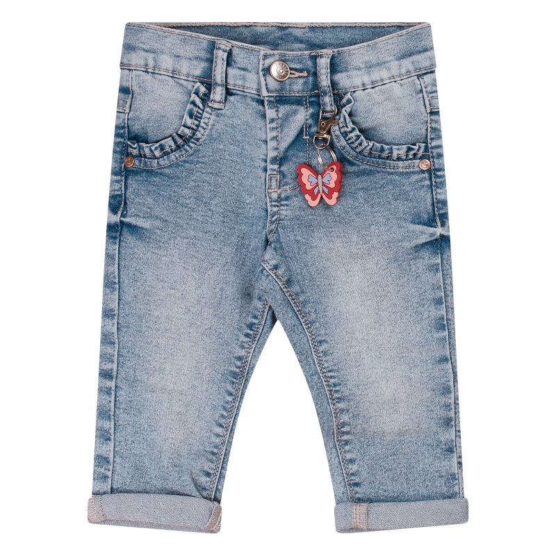 Bakkaboe 5063312BG Z10615 lange broeken Denim licht gebleekt