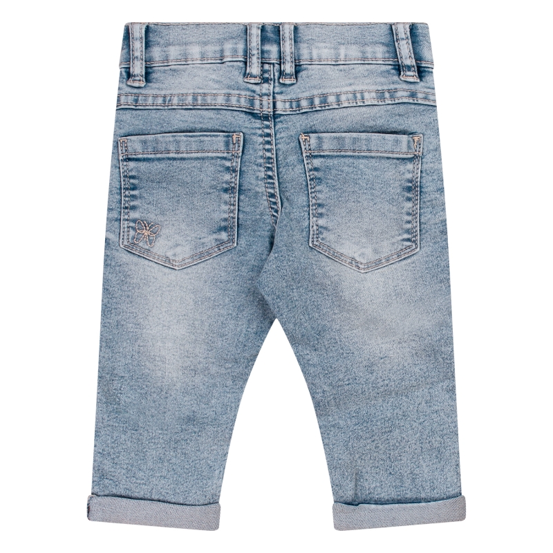 Bakkaboe 5063312BG Z10615 lange broeken Denim licht gebleekt