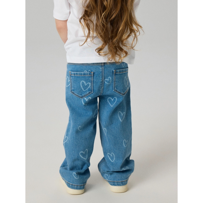 name it NMFROSE WIDE AOP JEANS 4044-ON NOOS lange broeken Blue