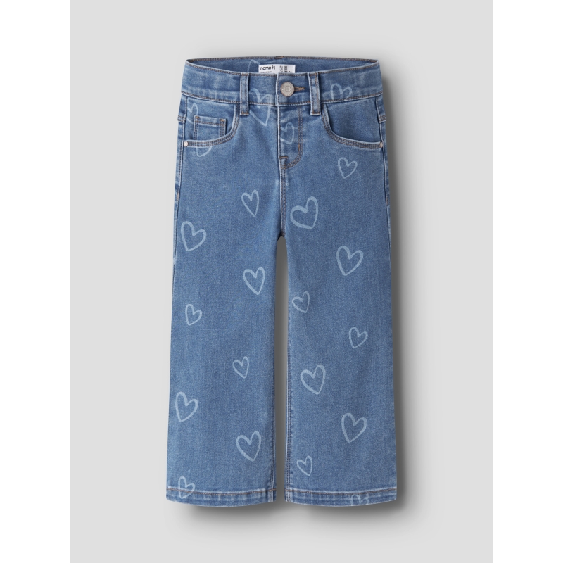 name it NMFROSE WIDE AOP JEANS 4044-ON NOOS lange broeken Blue