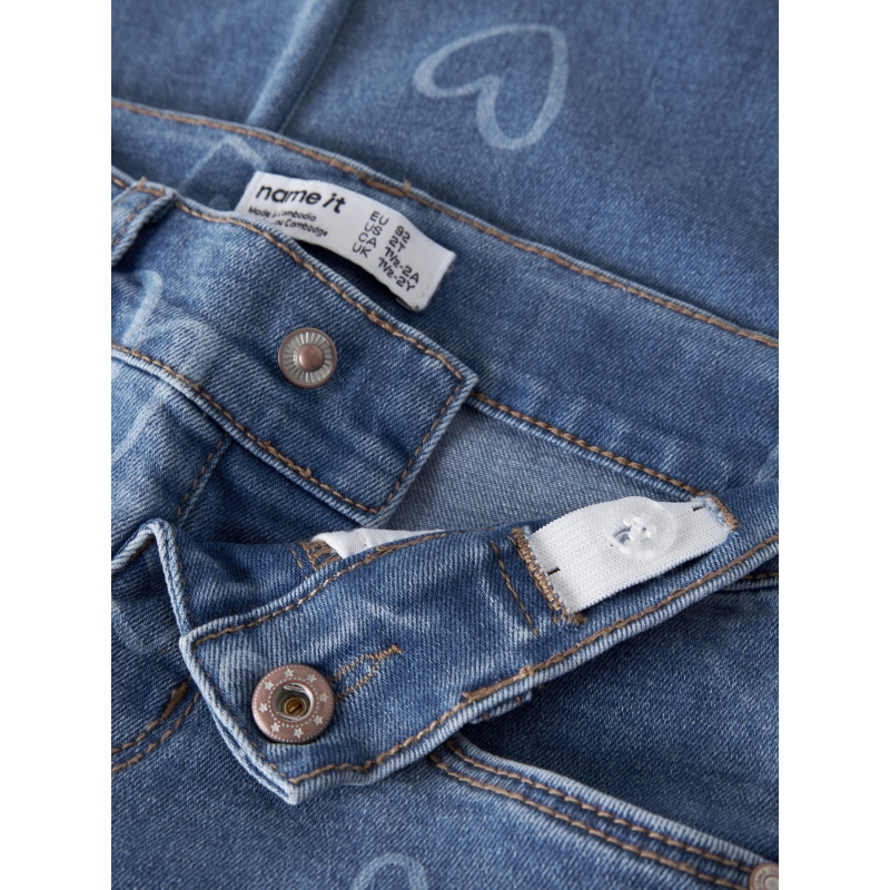 name it NMFROSE WIDE AOP JEANS 4044-ON NOOS lange broeken Blue