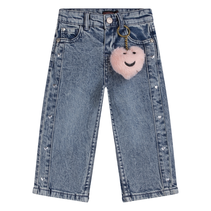Bakkaboe 3315205 W20167 lange broeken Denim licht gebleekt