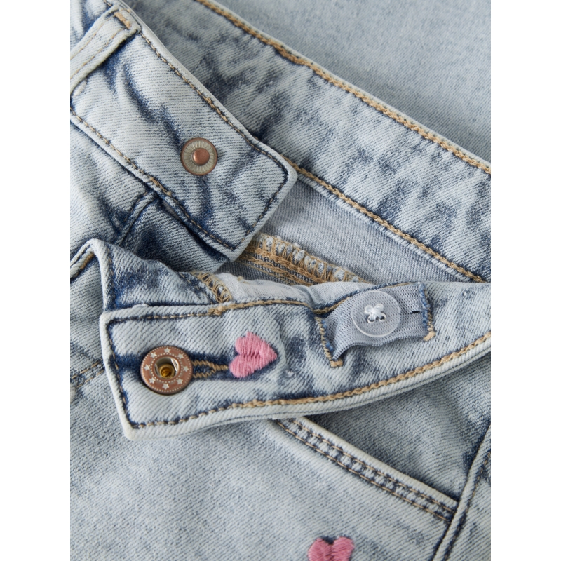 name it NMFROSE WIDE EMB JEANS  NOOS lange broeken Bleach denim